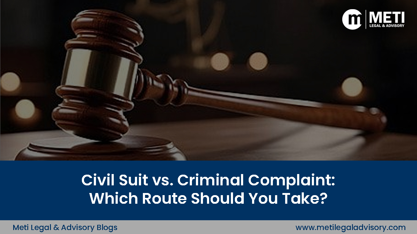 Civil Suit vs. Criminal Complaint: Which Route Should You Take?